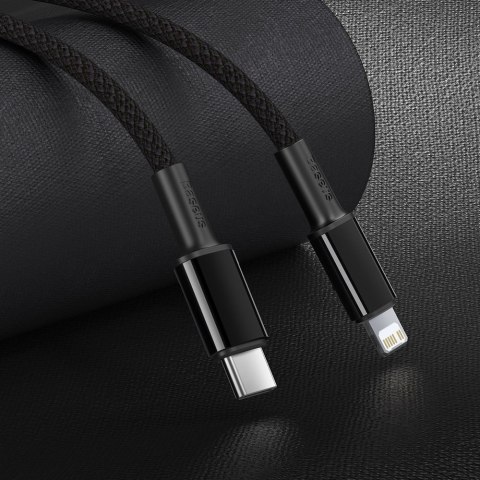 Kabel przewód do iPhone USB-C - Lightning szybkie ładowanie 20W 1m - czarny Kabel przewód do iPhone USB-C - Lightning szybkie ładowanie 20W 1m - czarny