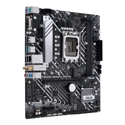 Asus PRIME H610M-A WIFI D4 Rodzina procesorów Intel, Gniazdo procesora LGA1700, DDR4 DIMM, Gniazda pamięci 2, Obsługiwane interf Asus PRIME H610M-A WIFI D4 Rodzina procesorów Intel, Gniazdo procesora LGA1700, DDR4 DIMM, Gniazda pamięci 2, Obsługiwane interf