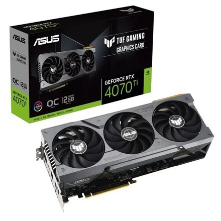 Asus TUF-RTX4070TI-O12G-GAMING NVIDIA, 12 GB, GeForce RTX 4070 Ti, GDDR6X, PCI Express 4.0, Ilość portów HDMI 2, Taktowanie pami