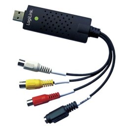 Logilink USB 2.0 A/V grabber, USB-A/M do 3x RCA + Mini-DIN 5/F, Windows 11 VG0030 3x RCA (żeński), USB-A, USB 2.0 (męski)