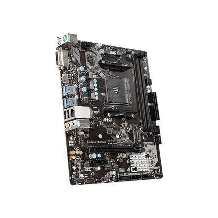MSI B450M-A PRO MAX Processor family AMD, Processor socket AM4, DDR4 DIMM, Memory slots 2, Number of SATA connectors 4, Chipset MSI B450M-A PRO MAX Processor family AMD, Processor socket AM4, DDR4 DIMM, Memory slots 2, Number of SATA connectors 4, Chipset