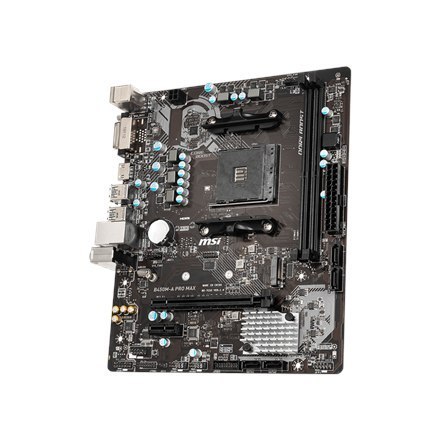 MSI B450M-A PRO MAX Processor family AMD, Processor socket AM4, DDR4 DIMM, Memory slots 2, Number of SATA connectors 4, Chipset MSI B450M-A PRO MAX Processor family AMD, Processor socket AM4, DDR4 DIMM, Memory slots 2, Number of SATA connectors 4, Chipset