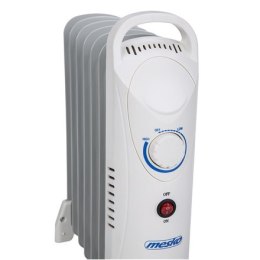 Mesko MS 7804 Grzejnik olejowy, Ilość poziomów mocy 1, 700 W, Ilość lameli 7, Biały