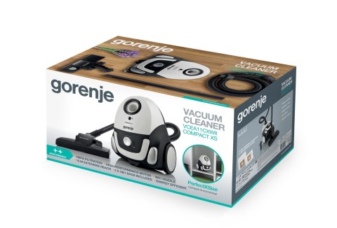 Gorenje Odkurzacz VCEA11CXWII workowy, moc 750 W, pojemność kurzu 2 L, biały Gorenje Odkurzacz VCEA11CXWII workowy, moc 750 W, pojemność kurzu 2 L, biały