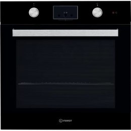 INDESIT Piekarnik IFW 65Y0 J BL 66 L, Wielofunkcyjny, Ręczny, Sterowanie mechaniczne, Wysokość 60 cm, Szerokość 60 cm, Czarny