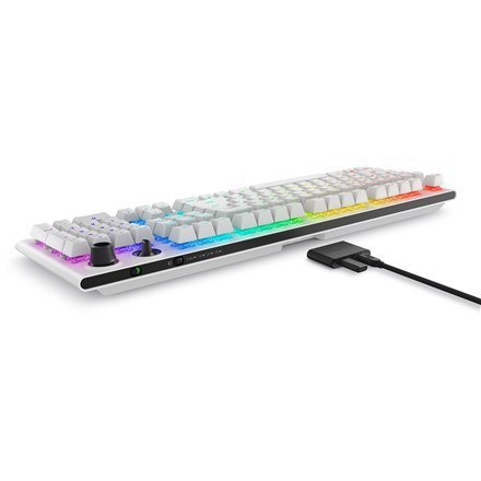 Bezprzewodowa klawiatura do gier Dell Alienware Tri-Mode AW920K, dioda LED RGB, USA, bezprzewodowa, światło księżycowe, Bluetoot Bezprzewodowa klawiatura do gier Dell Alienware Tri-Mode AW920K, dioda LED RGB, USA, bezprzewodowa, światło księżycowe, Bluetoot