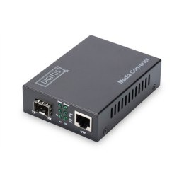 Media konwerter Digitus Gigabit Ethernet, SFP SFP Open Slot, bez modułu SFP DN-82130 SFP, port 10/100/1000 Mbps