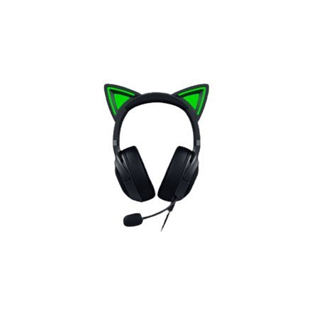 Mikrofon Razer Headset Kraken Kitty V2, czarny, przewodowy, nauszny, z redukcją szumów Mikrofon Razer Headset Kraken Kitty V2, czarny, przewodowy, nauszny, z redukcją szumów