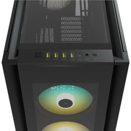 Obudowa PC Corsair ze szkłem hartowanym Full-Tower iCUE 7000X RGB Okno boczne, Czarny, Pełna wieża, Zasilacz w zestawie Nie