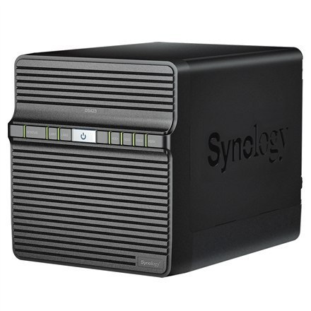 Synology Tower NAS DS423 do 4 HDD/SSD, Realtek, RTD1619B, Częstotliwość procesora 1,7 GHz, 2 GB, DDR4, 2x1GbE, 2xUSB 3.2 Gen 1