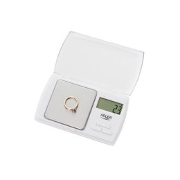 Waga precyzyjna Adler AD 3161 Maksymalna waga (pojemność) 0,5 kg, Dokładność 0,01 g, Biała