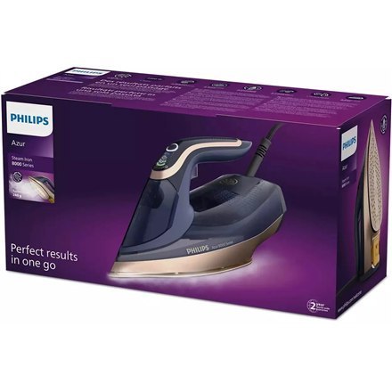 Żelazko parowe Philips DST8020/20 Azur 8000 Series, 3000 W, pojemność zbiornika na wodę 300 ml, ciągły strumień pary 55 g/min, j Żelazko parowe Philips DST8020/20 Azur 8000 Series, 3000 W, pojemność zbiornika na wodę 300 ml, ciągły strumień pary 55 g/min, j