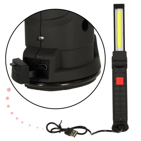 Latarka warsztatowa USB COB magnes akumulator Latarka warsztatowa USB COB magnes akumulator