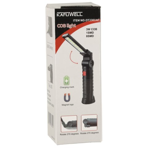 Latarka warsztatowa USB COB magnes akumulator Latarka warsztatowa USB COB magnes akumulator