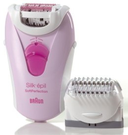 BRAUN SE-3270 Epilator Pink, 20 Tweezer System, SoftLift Tips, Dermatologically recommended, Massaging Rollers, 2 Speed Personal