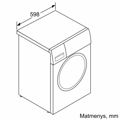 Bosch Washing Mashine WAXH8E0LSN Energy efficiency class B, Front loading, Washing capacity 10 kg, 1400 RPM, Depth 59 cm, Width Bosch Washing Mashine WAXH8E0LSN Energy efficiency class B, Front loading, Washing capacity 10 kg, 1400 RPM, Depth 59 cm, Width