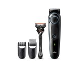 Braun Beard Trimmer BT3340 Bezprzewodowy i przewodowy, Czas pracy (max) 80 min, Ilość stopni długości 39, NiMH, Czarny/Niebieski