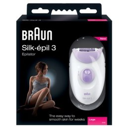 Braun Epilator Silk-Epil 3 SE3170 L Ilość poziomów mocy 2, Biały/Purpurowy