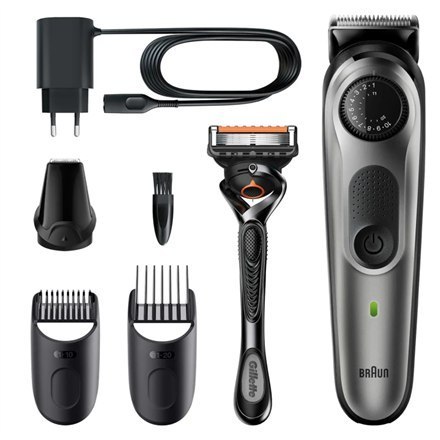 Braun Trymer do brody BT5360 Bezprzewodowy, Czas pracy (max) 100 min, Ilość stopni długości 39, Li-Ion, Czarny/Srebrny Braun Trymer do brody BT5360 Bezprzewodowy, Czas pracy (max) 100 min, Ilość stopni długości 39, Li-Ion, Czarny/Srebrny