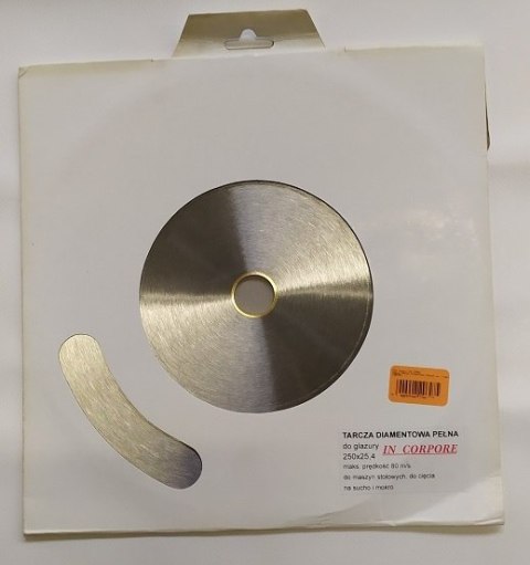 TARCZA DIAMENTOWA 250x25,4mm CIĄGŁA IN CORPORE TARCZA DIAMENTOWA 250x25,4mm CIĄGŁA IN CORPORE
