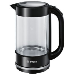 Bosch Czajnik TWK70B03 elektryczny, 2400 W, 1,7 L, szkło/stal nierdzewna, przezroczysty, podstawa obrotowa 360