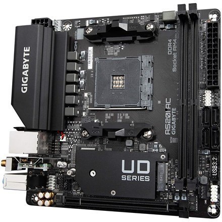 Gigabyte A520I AC Rodzina procesorów AMD, Gniazdo procesora AM4, DDR4 DIMM, Gniazda pamięci 2, Liczba złączy SATA 4, Chipset AMD Gigabyte A520I AC Rodzina procesorów AMD, Gniazdo procesora AM4, DDR4 DIMM, Gniazda pamięci 2, Liczba złączy SATA 4, Chipset AMD