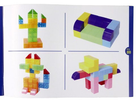 Klocki Magnetyczne Magiczne Kostki 88 el Klocki Magnetyczne Magiczne Kostki 88 el