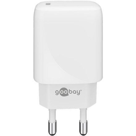 Szybka ładowarka Goobay USB-C PD (Power Delivery) 53865 Szybkie ładowanie, biała, 20 W Szybka ładowarka Goobay USB-C PD (Power Delivery) 53865 Szybkie ładowanie, biała, 20 W