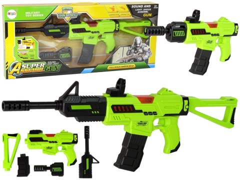 Karabin Pistolet Różne Warianty Dźwięk Melodie Światła Zielony Karabin Pistolet Różne Warianty Dźwięk Melodie Światła Zielony