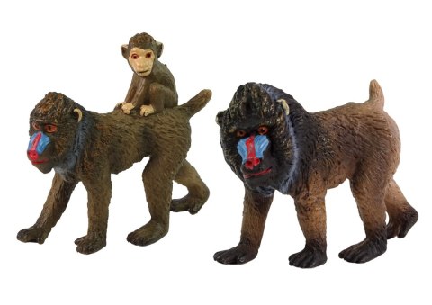 Zestaw 2 Figurek Mandryl z Młodym Mandryle Figurka Małpa Zestaw 2 Figurek Mandryl z Młodym Mandryle Figurka Małpa
