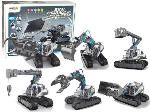 Zestaw 6w1 Maszyny Koparka Gąsiennicowa Hydrauliczna Konstrukcja DIY Zestaw 6w1 Maszyny Koparka Gąsiennicowa Hydrauliczna Konstrukcja DIY