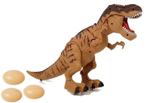 Dinozaur na Baterie Tyranozaur Znosi Jaja Brązowy z Parą Dinozaur na Baterie Tyranozaur Znosi Jaja Brązowy z Parą