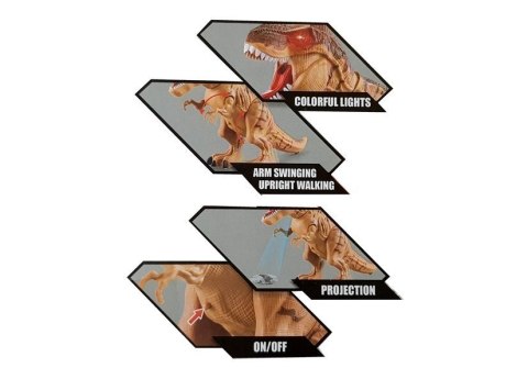 Dinozaur na Baterie Tyranozaur Znosi Jaja Brązowy z Parą Dinozaur na Baterie Tyranozaur Znosi Jaja Brązowy z Parą