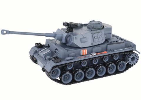 Czołg Zdalnie Sterowny RC 1:18 Armata Dym Tarcza Dźwięki Szary Czołg Zdalnie Sterowny RC 1:18 Armata Dym Tarcza Dźwięki Szary
