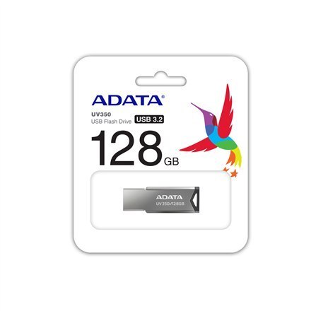 Dysk flash USB ADATA UV350 128 GB, USB 3.2, srebrny Dysk flash USB ADATA UV350 128 GB, USB 3.2, srebrny