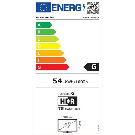 LG 43UR73003LA 43" (108 cm), UHD 4K Smart TV LG 43UR73003LA 43" (108 cm), UHD 4K Smart TV