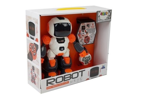 Robot Zdalnie Sterowany Zegarkiem na Podczerwień Dźwięk Światła Nagrywanie Pomarańczowy Robot Zdalnie Sterowany Zegarkiem na Podczerwień Dźwięk Światła Nagrywanie Pomarańczowy