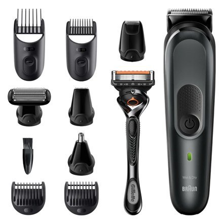 Trymer Braun All-in-one MGK 7321 Cordless, Liczba stopni długości 13, Czarny Trymer Braun All-in-one MGK 7321 Cordless, Liczba stopni długości 13, Czarny