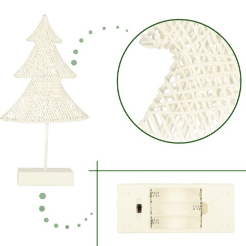 Dekoracja świąteczna stojąca choinka 39cm 10LED ciepły żółty zasilanie bateryjne Dekoracja świąteczna stojąca choinka 39cm 10LED ciepły żółty zasilanie bateryjne