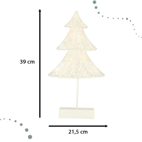 Dekoracja świąteczna stojąca choinka 39cm 10LED ciepły żółty zasilanie bateryjne Dekoracja świąteczna stojąca choinka 39cm 10LED ciepły żółty zasilanie bateryjne