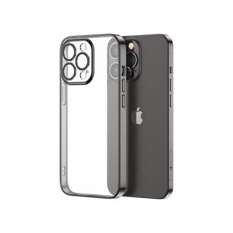Case etui żelowe do iPhone 14 obudowa pokrowiec z metaliczną ramką 14Q czarny Case etui żelowe do iPhone 14 obudowa pokrowiec z metaliczną ramką 14Q czarny