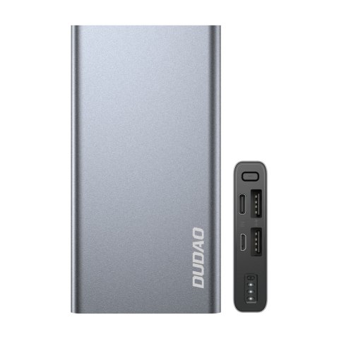 Powerbank 10000mAh metalowy ze wskaźnikiem poziomu naładowania srebrny Powerbank 10000mAh metalowy ze wskaźnikiem poziomu naładowania srebrny