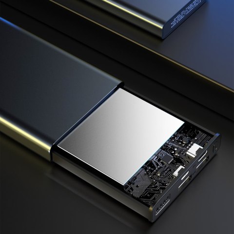 Powerbank 10000mAh metalowy ze wskaźnikiem poziomu naładowania srebrny Powerbank 10000mAh metalowy ze wskaźnikiem poziomu naładowania srebrny
