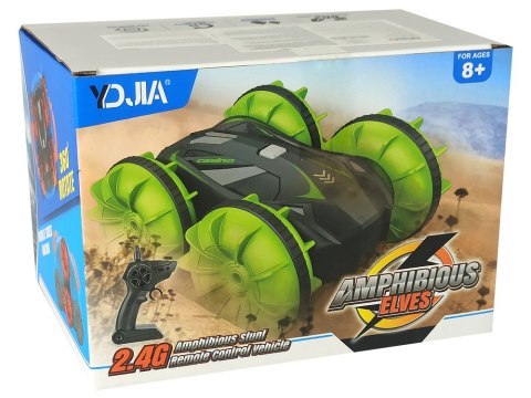 Amfibia Dwustronna Zdalnie Sterowana Zielona 2.4G Amfibia Dwustronna Zdalnie Sterowana Zielona 2.4G