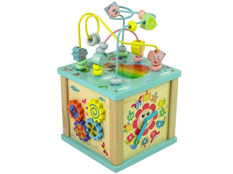 Drewniana Kostka Edukacyjna Sorter Labirynt Gra Chińczyk Zegar Drewniana Kostka Edukacyjna Sorter Labirynt Gra Chińczyk Zegar