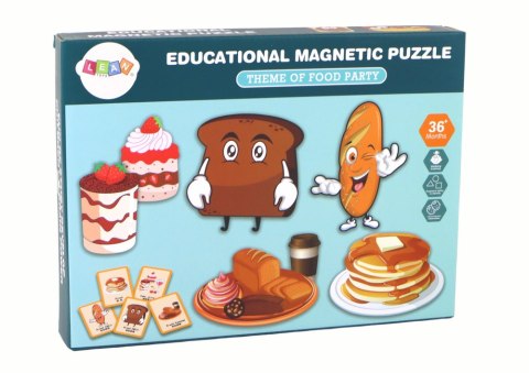 Zestaw Edukacyjnych Puzzli Magnetycznych Motyw Jedzenia Zestaw Edukacyjnych Puzzli Magnetycznych Motyw Jedzenia