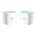 D-Link EAGLE PRO AI AX1500 Mesh System M15-2 (2-pack) 802.11ax, 1200+300 Mbit/s, 10/100/1000 Mbit/s, porty Ethernet LAN (RJ-45)