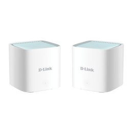 D-Link EAGLE PRO AI AX1500 Mesh System M15-2 (2-pack) 802.11ax, 1200+300 Mbit/s, 10/100/1000 Mbit/s, porty Ethernet LAN (RJ-45)