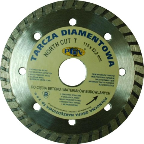 TARCZA DIAMENTOWA 230x22,2mm CIĄGŁA TURBO NORTH CUT T PGN TARCZA DIAMENTOWA 230x22,2mm CIĄGŁA TURBO NORTH CUT T PGN