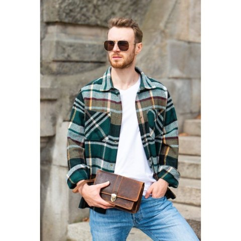 VINTAGE SASZETKA MĘSKA DO RĘKI SKÓRZANA PAOLO PERUZZI T-21-HBR VINTAGE SASZETKA MĘSKA DO RĘKI SKÓRZANA PAOLO PERUZZI T-21-HBR